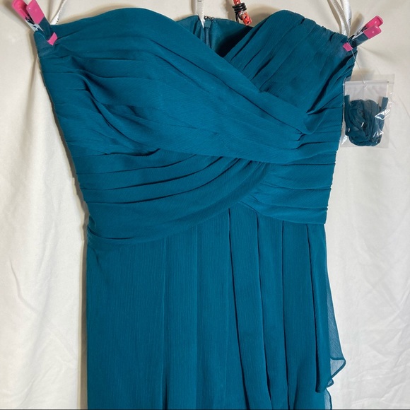 David’s Bridal Bridesmaid Strapless Dress Size 8 Gem Color - Picture 7 of 14